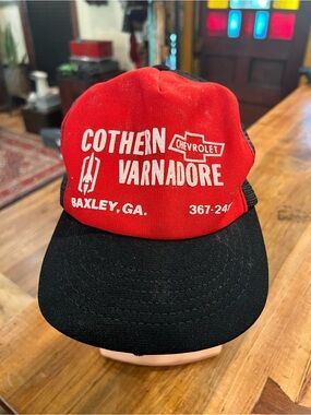Vintage VARNADORE Red and Black Trucker Cap